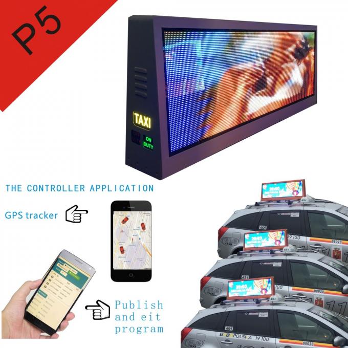 2017 NEW taxi top led display with bluetooth board 12volt led car message sign 0