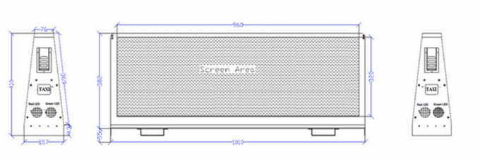 LED 3G taxi roof led display/led screen car advertising/taxi top sign