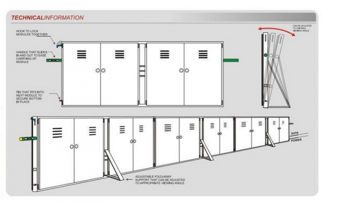 super slim rental led screen P16 RGB portable led display football matches usage
