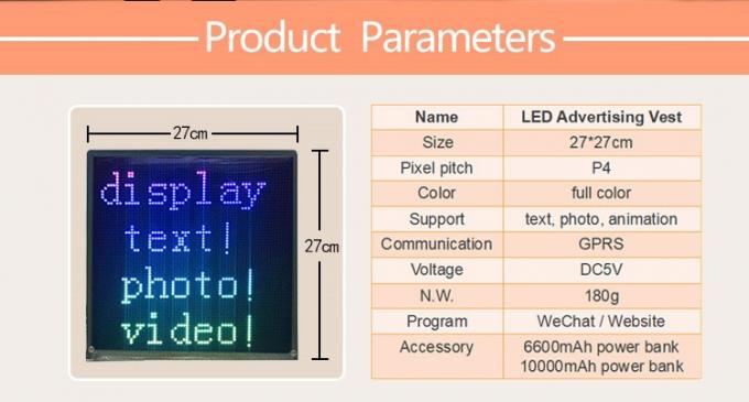 Backpack Advertising Custom LED Display P2.5 P4.75 Full Color 1000 Nits Brightness 0