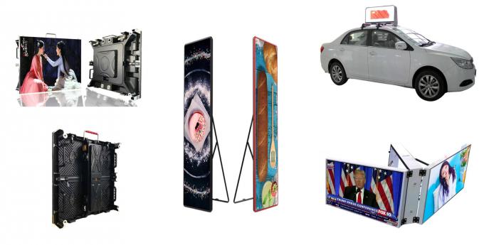 Rgb Outdoor Led Advertising Display , Full Color Led Taxi Roof Signs P3 P4 P5 1