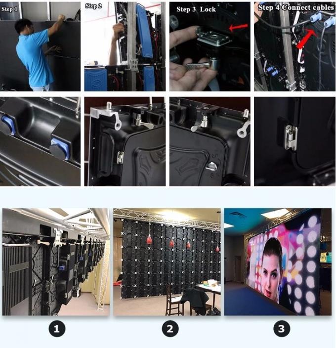 Large Full Color Led Display Panel , P5 Indoor Screen Led Video Wall 320*160mm Module 5