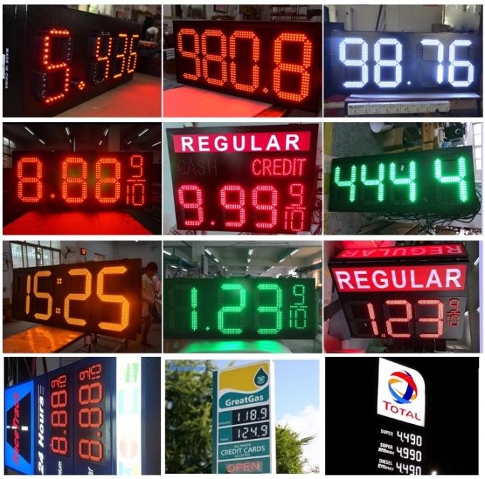 Colorful Gas Sign Full Color Outdoor Advertising Led Display 2 Years Warranty 2