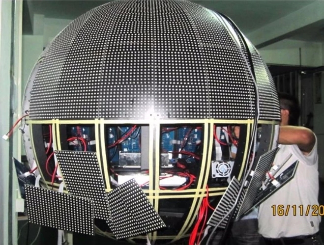 Custom led panels 360 Degree 3D Led Video Sphere Globe ball rental Display screen 0