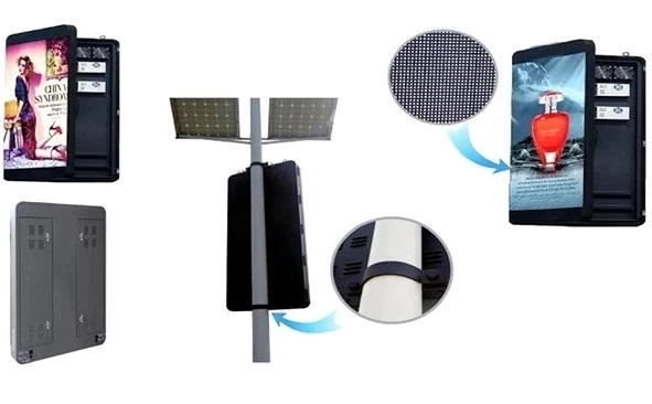 5000CD/SQM Outdoor Street Light Pole Led advertising Display Wifi 3G USB Wireless Control 0