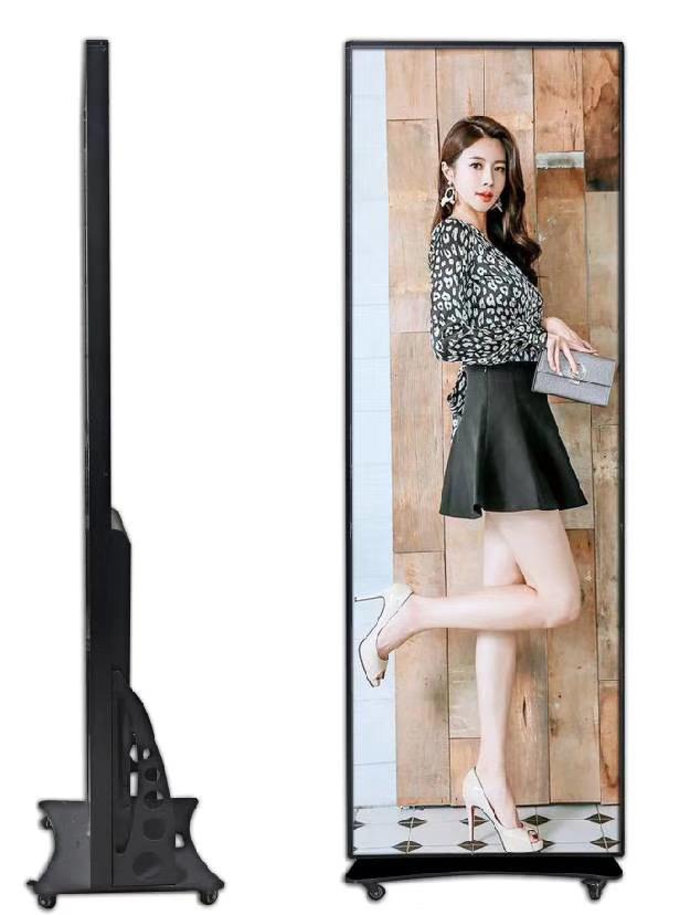 Full Color Indoor HD Screen , Small Pitch Floor Standing LED Poster Display 2