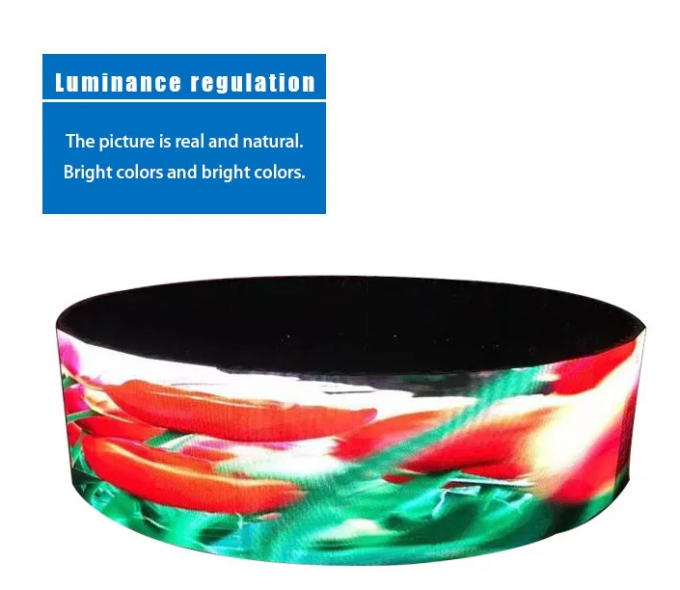 P3.91 Full Color Led Signs Outdoor , Curved LED Wall Screen Video Display 1