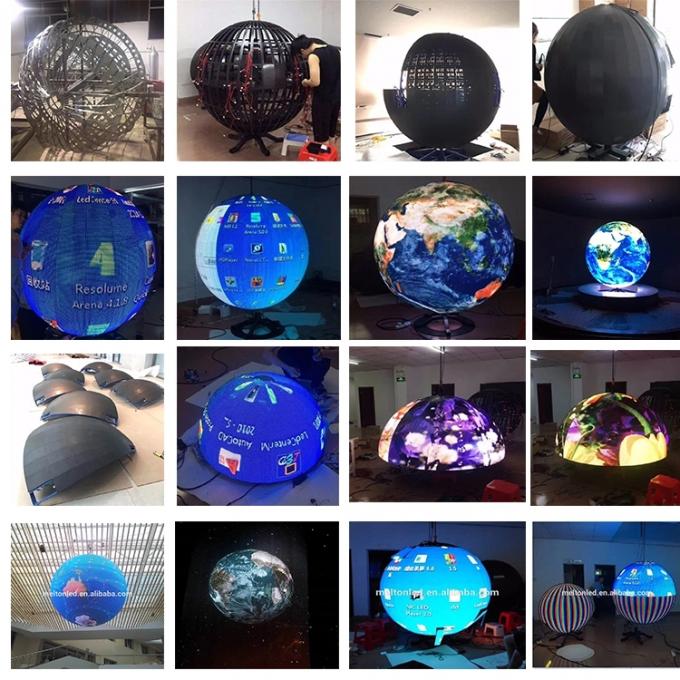360 Degree Full Color Round Shape LED Display Ball Global Video Sphere 4mm Pixels 0