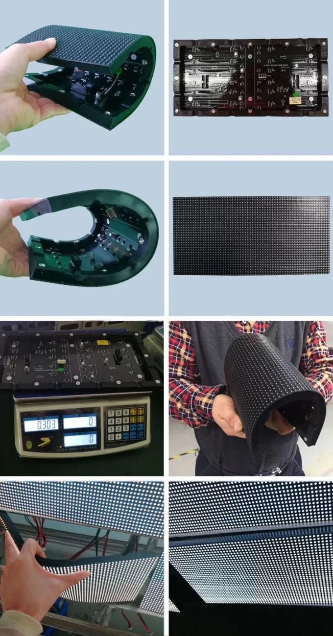 Indoor Curved Led Display Module Full Color P3 SMD2121 1400cd/m2 Brightness 0