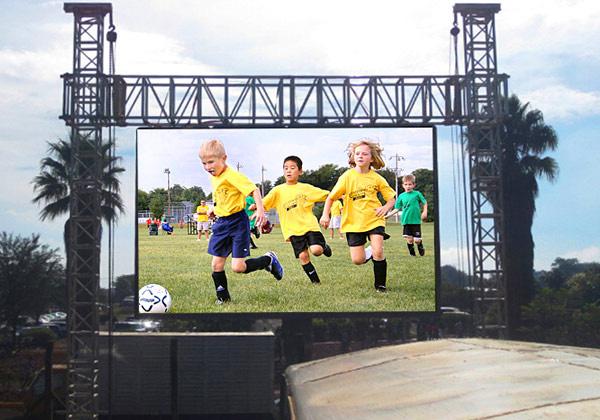 Waterproof Outdoor LED Video Wall Rental  P4.81 500*1000mm Die Casting Cabinet 4