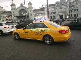 Advertising Outdoor Taxi LED Display car top roof light box with magnetic