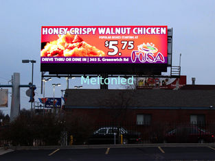 Waterproof 1R1G1B 16mm Outdoor Led Display , 8000nits Led Digital Billboard