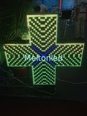 Pharmacy Cross P10 Scrolling LED Sign Dual Color IP65 , Advertising Custom Led Signs