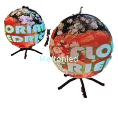 1m Diameter Custom LED Display , P4 SMD Full Color Curved Round Led Display Ball