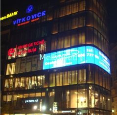 P10 Transparent Indoor Led Display Glass Screens For Glass Building Advertising Video Wall