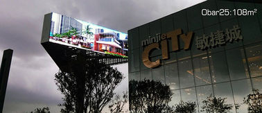 Media Facade Strip Billboard Transparent Led Display 7500cd Brightness RGB Color