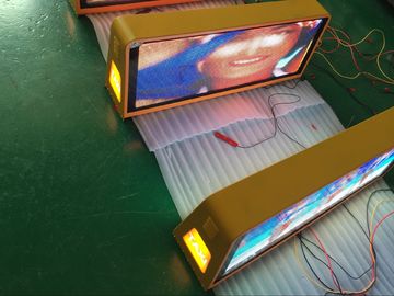 6mm Pitch Taxi LED Display Waterproof IP65 Full Color 128 x 16dot Resolution