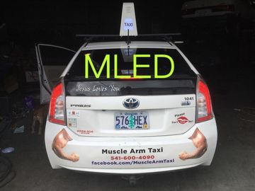 P5 P4 Led Car Taxi Top Mobile Led Display 4G Internet Slim Aluminum Cabinet