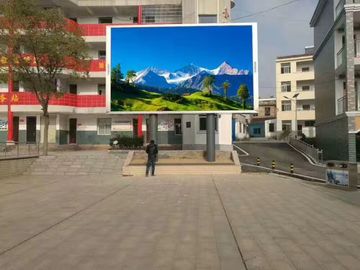 P10 IP65 5000 - 9500K Iron Advertising Outdoor Full Color Video Curved Led Display Walls