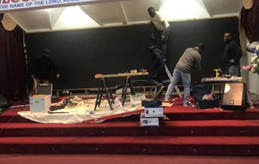 Rental Full Color LED Curtain Display , P3 Stage Background Video Wall Screen