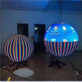 1m Diameter Custom LED Display , P4 SMD Full Color Curved Round Led Display Ball