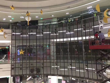 Full Color Indoor Led Window Screen , Video Advertising Screen Al Die Casting Cabinet