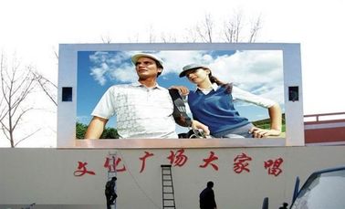 Outdoor Fixed Full Color Led Screen 6000cd/sqm Brightness 2-3 Years Warranty