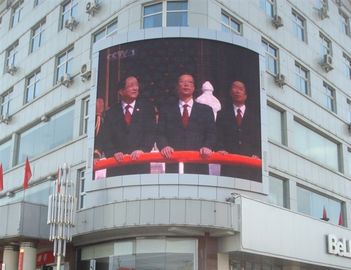 P10 IP65 5000 - 9500K Iron Advertising Outdoor Full Color Video Curved Led Display Walls