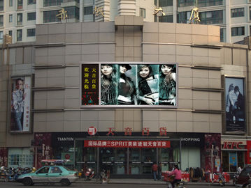 Wall Mounted IP65 Led Advertising Billboard , 1/4 scan Full Color Led Signs Outdoor