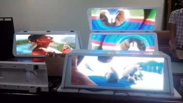 RGB video taxi top led display for logo/brand advertising with 3G/wifi control