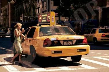 6mm Pitch Taxi LED Display Waterproof IP65 Full Color 128 x 16dot Resolution