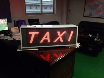 6mm Pitch Taxi LED Display Waterproof IP65 Full Color 128 x 16dot Resolution