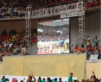 buy Indoor SMD 3 in 1 Led Stage Backdrop Screen P7.62 1 / 8 Scan IP45 220V / 50Hz online manufacturer