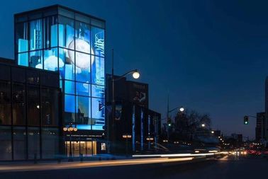 buy Waterproof Transparent Led Display Panel Glass Advertising Billboard Iron / Al Material online manufacturer