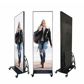 buy Moveable Outdoor LED Poster Screen Floor Stand Display With Wifi / 4G Control online manufacturer