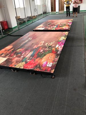 buy LED Dance Floor Screen Of Interactive Radar System P3.91 500*1000mm Aluminum Cabinet online manufacturer