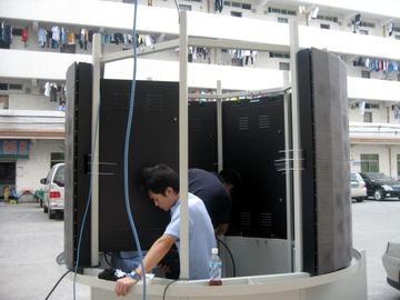 buy IP65 110V / 60HZ 2500dots DVI Video Curved Advertising Led Display Screen For Outdoor online manufacturer